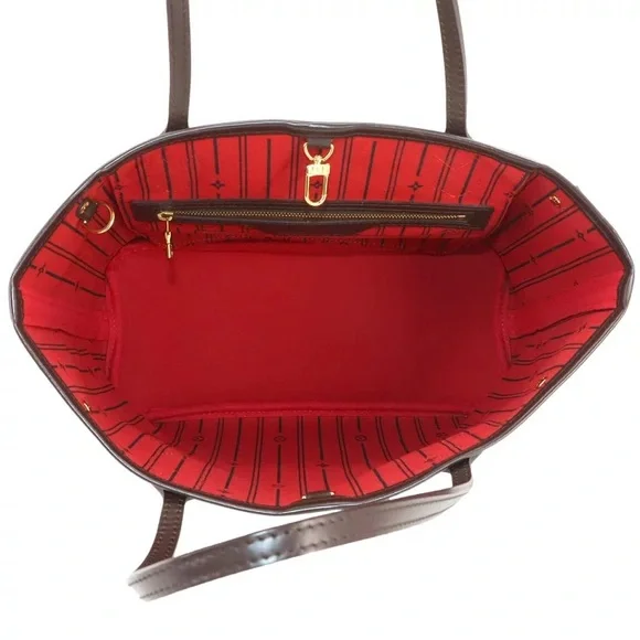 Authentic Louis Vuitton NEW Neverfull PM damier ebene red cherry lining 🍒 - Picture 11 of 12